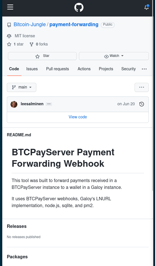 BTCPayServer Forwarder